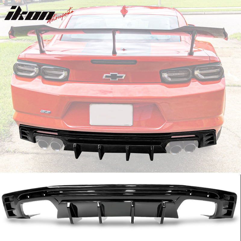 Rear Diffuser for 2016-2024 Chevy Camaro Rear Diffuser Ikon Style Lip Diffuser PP