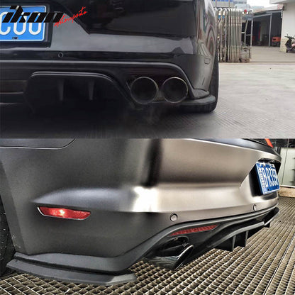 Fits 15-17 Mustang Premium Rear Bumper & R Spec 3 Pc Rear Diffuser