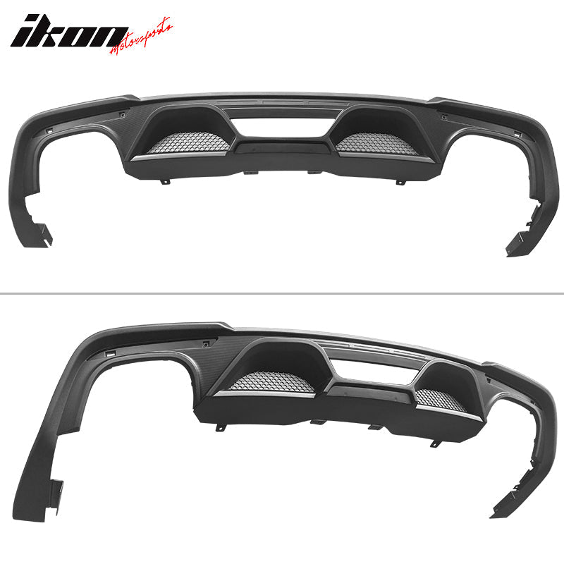 2018-2024 Ford Mustang S550 2DR Matte Black Rear Bumper Diffuser PP