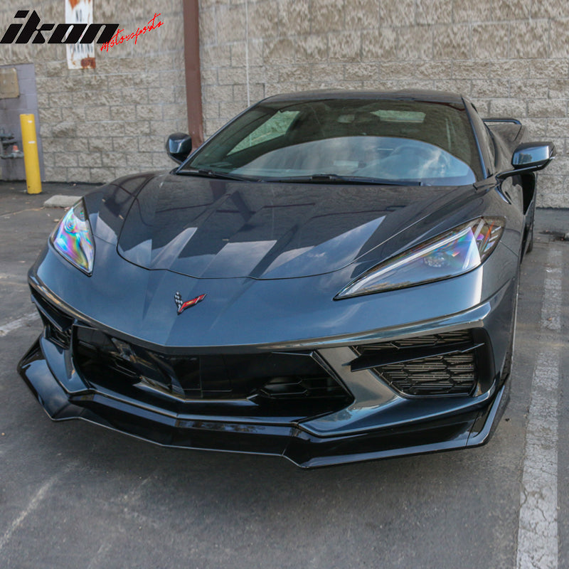 2020-2025 Chevy Corvette C8 IKON Style Front Bumper Lip 5PCS ABS