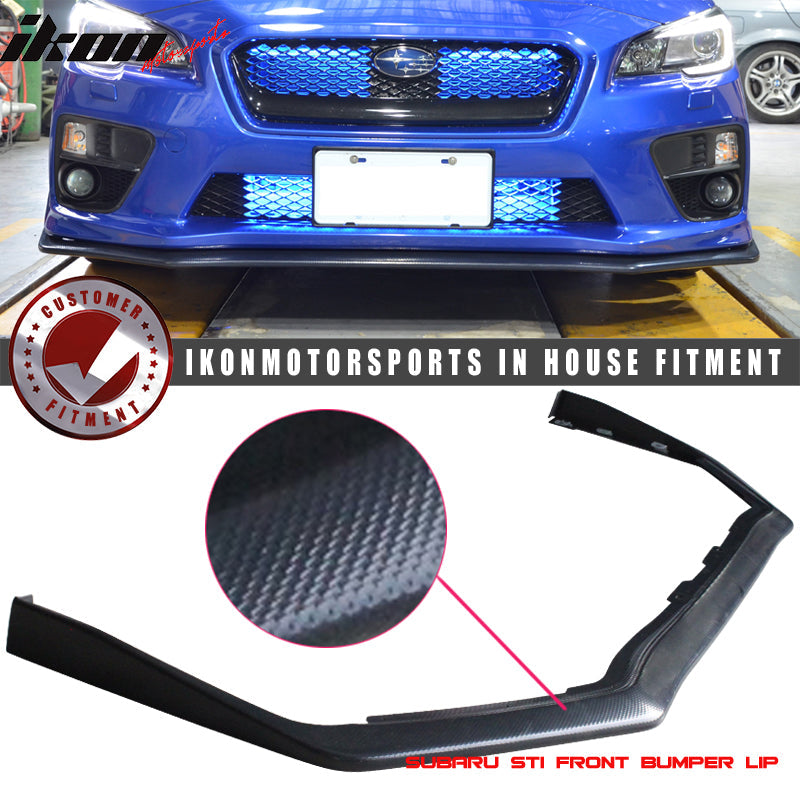 2015-2021 Subaru WRX STI Carbon Paint Front Bumper Lip Spoiler ABS