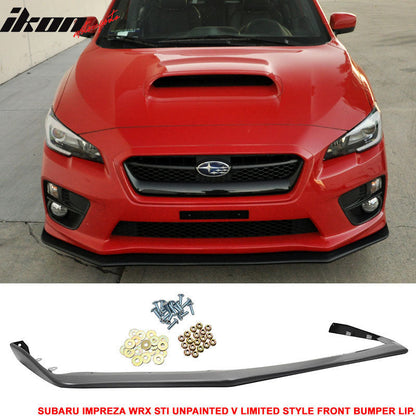 2015-2021 Subaru WRX STI V-Limited Style Front Bumper Lip Spoiler PP