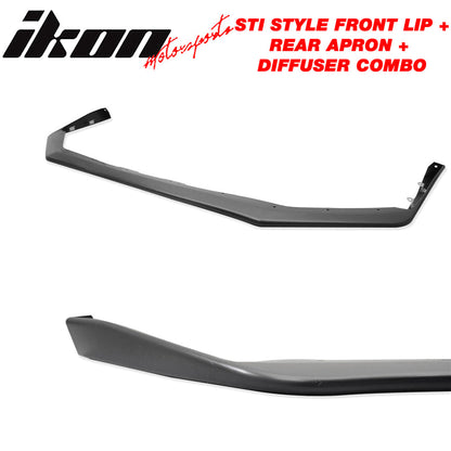 2015-2021 Subaru WRX STI Front Lip + Rear Aprons + Rear Diffuser