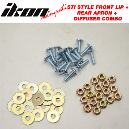 2015-2021 Subaru WRX STI Front Lip + Rear Aprons + Rear Diffuser