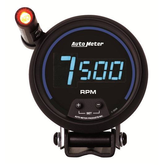 Autometer Cobalt Pedestal Tachometer Gauge w/ Shift Light Blue LED 3-3/4in - Universal