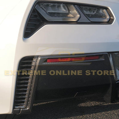 Corvette C7 DRY CARBON FIBER Rear Tail Light Bezels