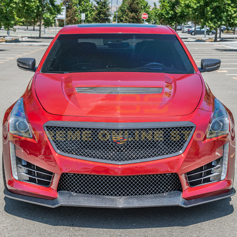 2016-19 Cadillac CTS-V DRY Carbon Fiber Front Accent Grill Insert