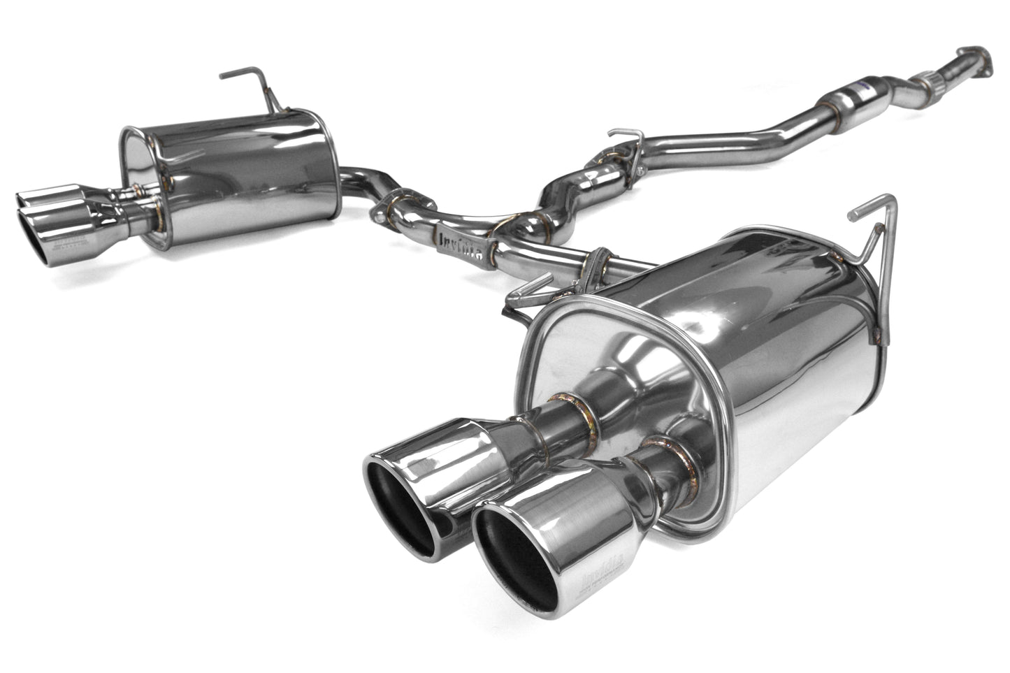Invidia Q300 Quad Tipped Cat Back Exhaust - Stainless Tips - 2015-2021 Subaru WRX / STI