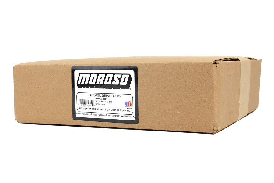 Moroso Air Oil Separator Small Body Black Finish - 2008-2014 Subaru STI