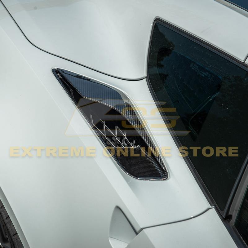 Corvette C7 DRY CARBON FIBER Rear Quarter Intake Vents