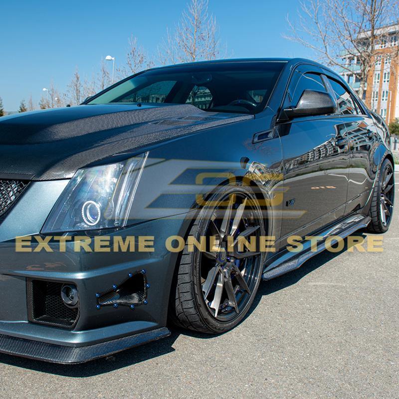 2009-15 Cadillac CTS-V Carbon Fiber Front Splitter & Side Skirts