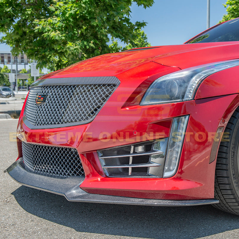 2016-19 Cadillac CTS-V DRY Carbon Fiber Front Accent Grill Insert