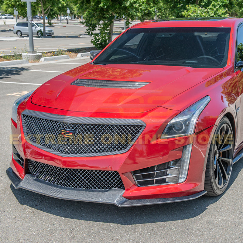 2016-19 Cadillac CTS-V DRY Carbon Fiber Front Accent Grill Insert
