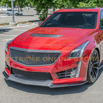 2016-19 Cadillac CTS-V DRY Carbon Fiber Front Accent Grill Insert