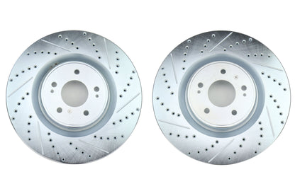 Stoptech C-Tek Sport Drilled and Slotted Front Rotor Pair - 2008-2015 Mitsubishi Evo X