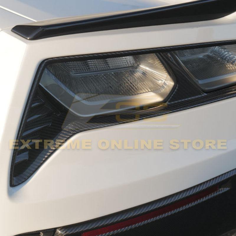 Corvette C7 DRY CARBON FIBER Rear Tail Light Bezels