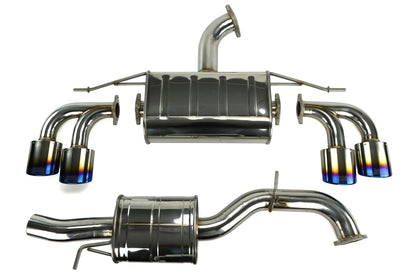 Invidia Q300 Quad Cat Back Exhaust w/Titanium Burnt Tips - 2015-2017 Volkwagen Golf R