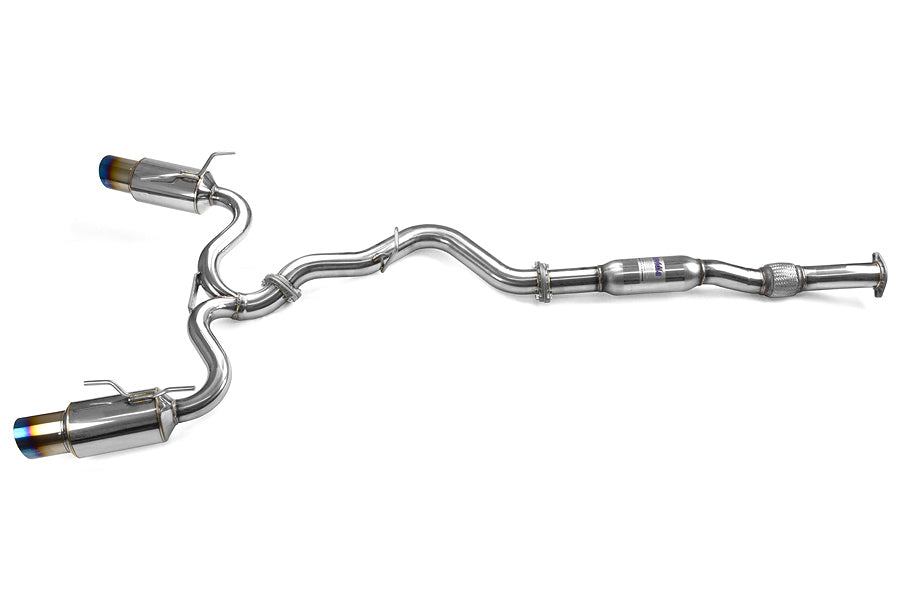 Invidia N1 Dual Exit Cat Back Exhaust - Titanium Tips - 2008-2014 Subaru STI Hatchback / 2011-2014 WRX Hatchback
