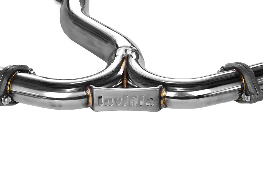 Invidia Q300 Quad Tip Cat Back Exhaust - Titanium Burnt Tips - 2011-2014 Subaru WRX/STI Sedan