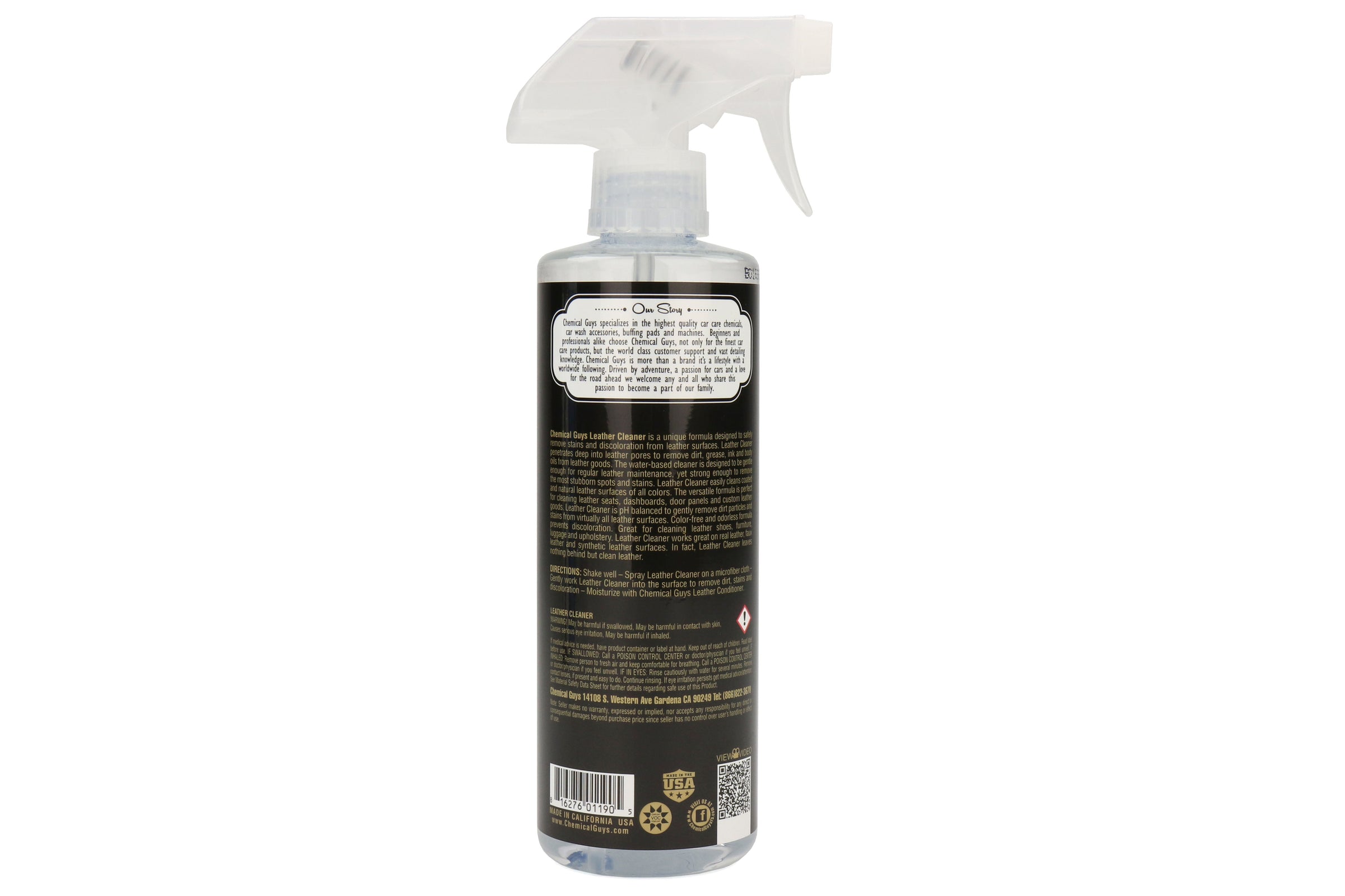 Chemical Guys Leather Cleaner OEM Approved Colorless Odorless Leather Cleaner (16 oz) - Universal