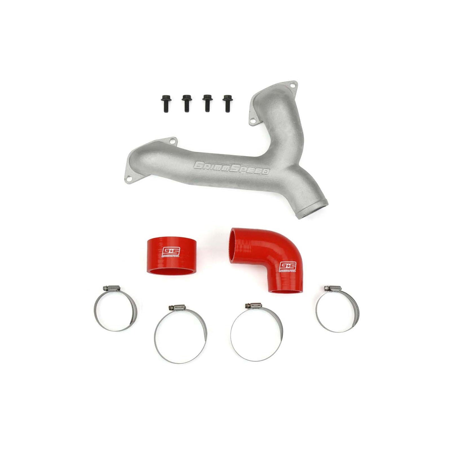 Grimmspeed TMIC Y-Pipe Kit Red - Subaru Models (inc. 2002-2007 WRX / 2004+ STI)
