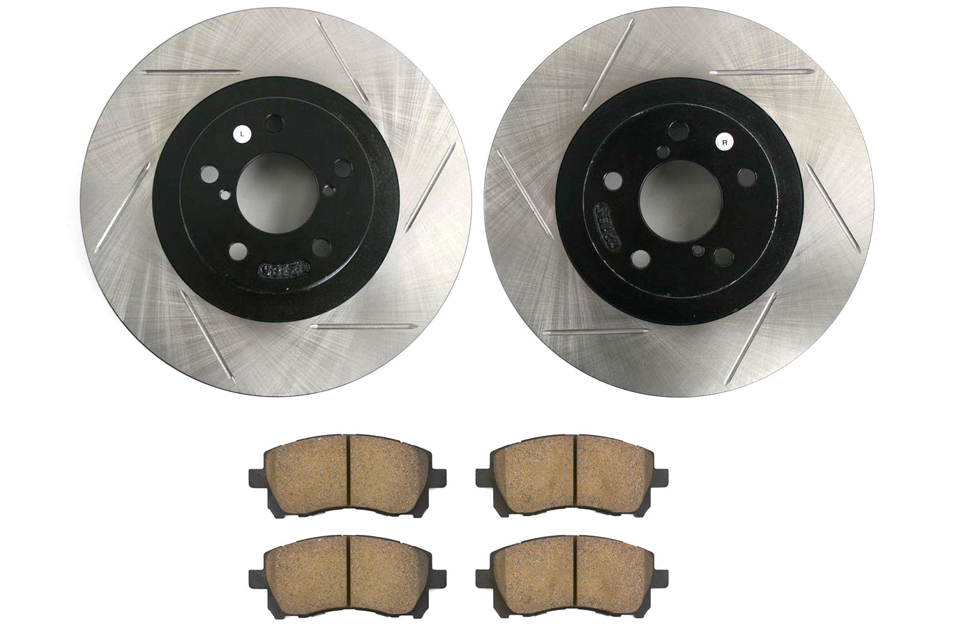 Stoptech Street Axle Pack Slotted Front - 2002-2003 Subaru WRX