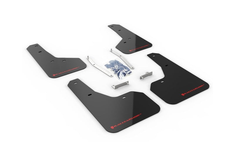 Rally Armor UR Mudflaps Black Urethane Red Logo - 2019-2024 Subaru Forester