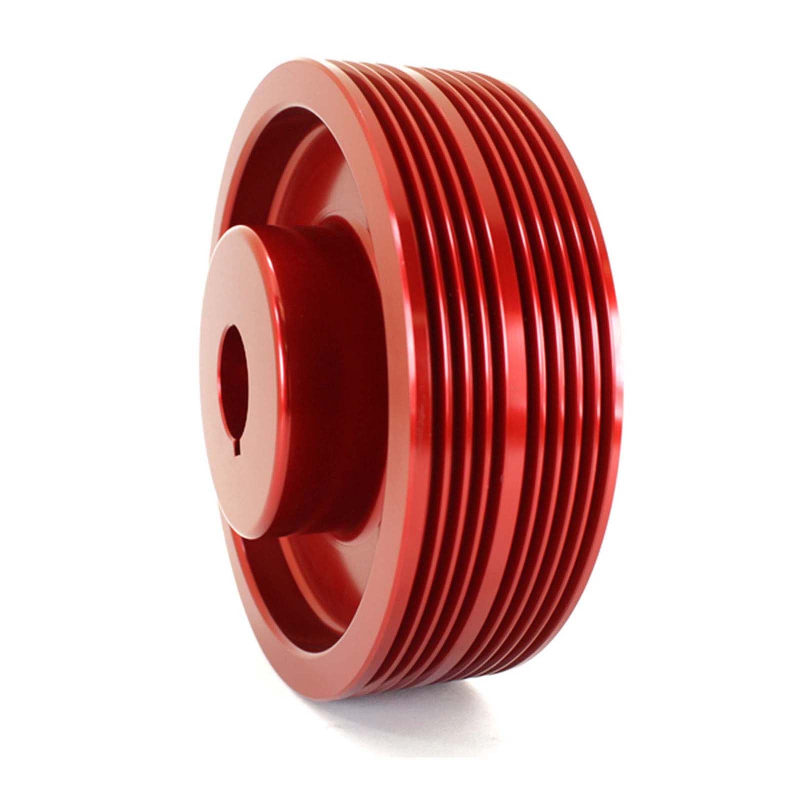 GrimmSpeed Lightweight Crank Pulley Red - Subaru Models (inc. 2002-2014 WRX / 2004+ STI)