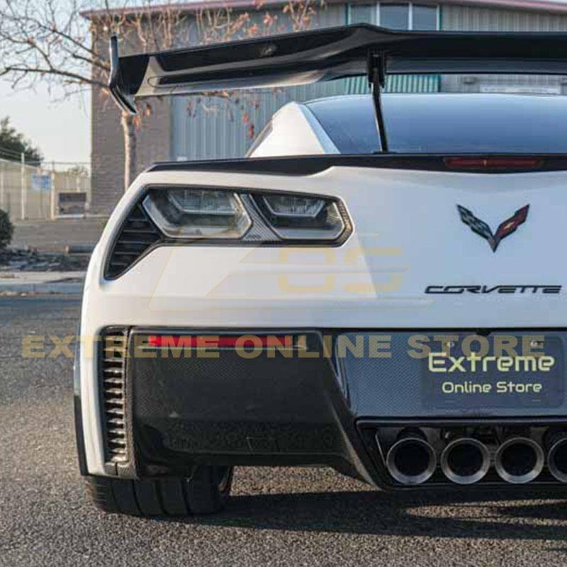 Corvette C7 DRY CARBON FIBER Rear Tail Light Bezels