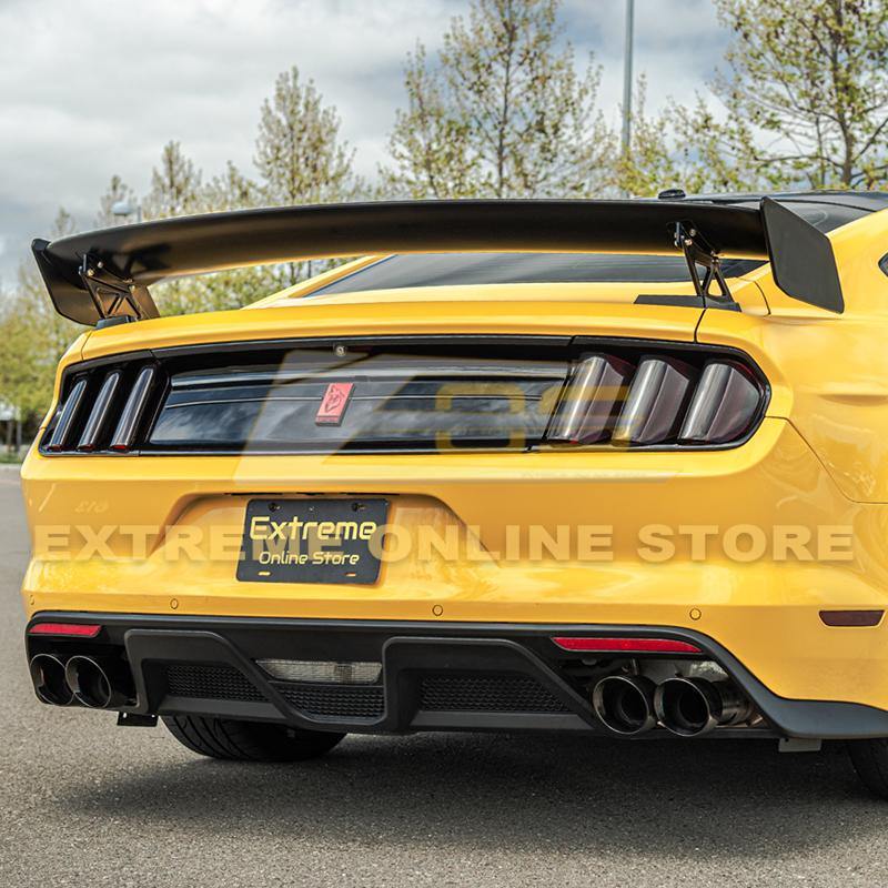 2015-23 Ford Mustang GT500 Track Pack Style DRY CARBON FIBER Rear Spoiler High Wing