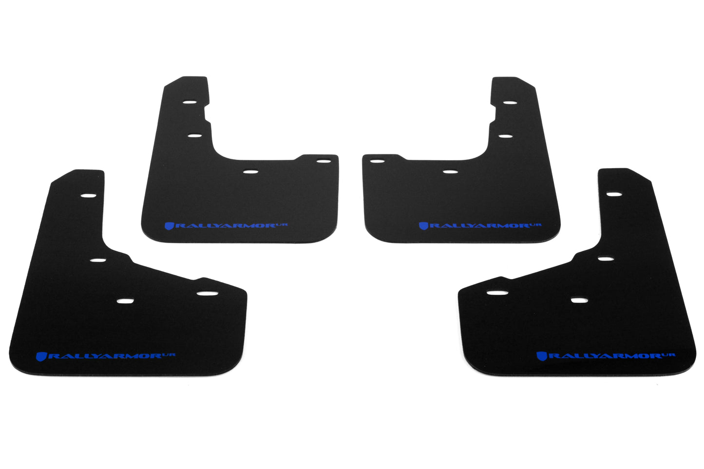 Rally Armor UR Mudflaps Black Urethane Blue Logo - 2015-2021 Ford Fiesta ST