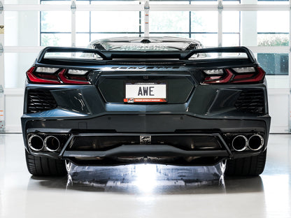 AWE Touring Edition Exhaust for C8 Corvette -- Chrome Silver Tips