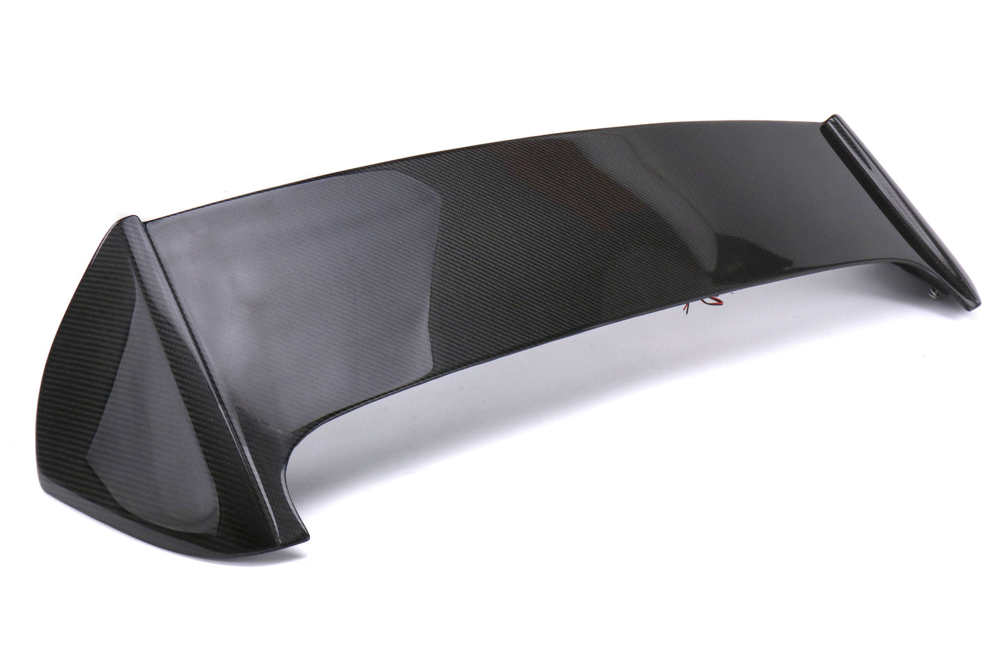 Seibon Carbon Fiber S Style Rear Spoiler W/ Brake Light - 2008-2014 Subaru WRX Hatchback / STI Hatchback