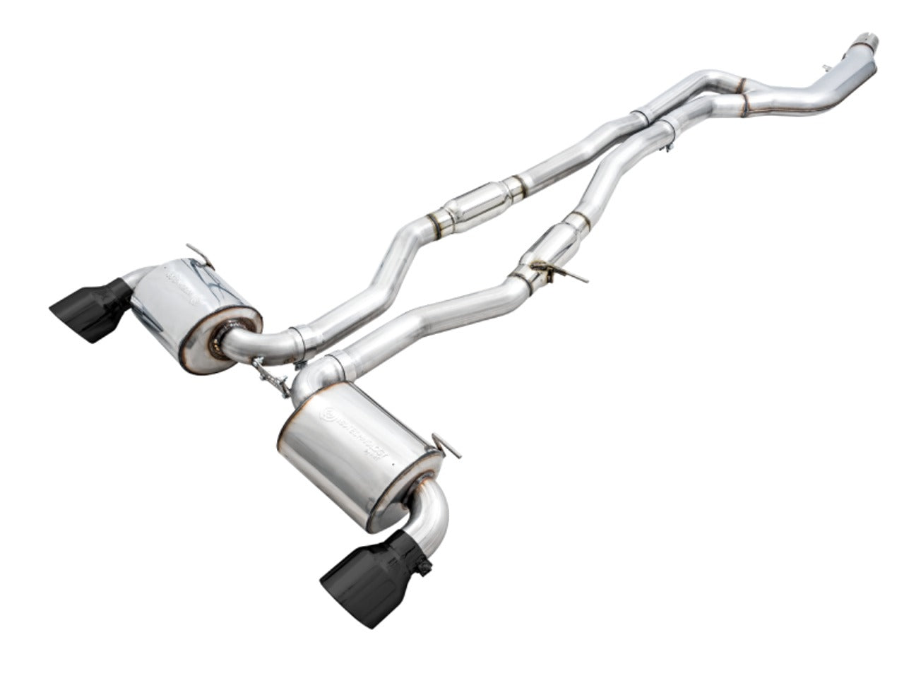 AWE Touring Edition Resonated Exhaust (Diamond Black Tips) - 2020-2024 Toyota GR Supra