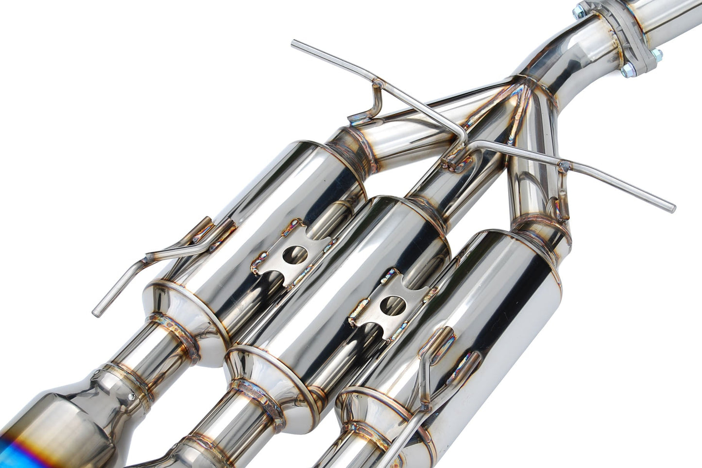 Invidia Gemini Cat Back Exhaust w/ Titanium Burnt Tips - 2017-2019 Honda Civic SI Coupe