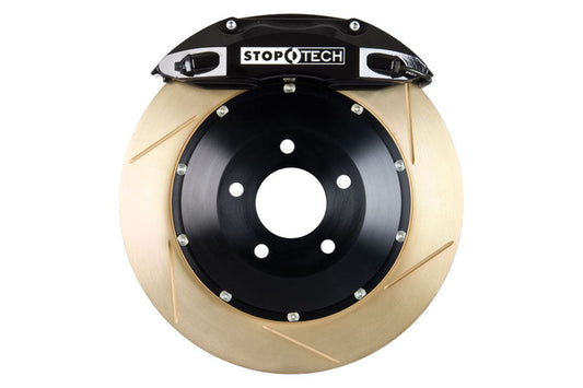 Stoptech ST-40 Big Brake Kit Front 332mm Black Zinc Slotted Rotors - 2005-2009 Subaru Legacy GT