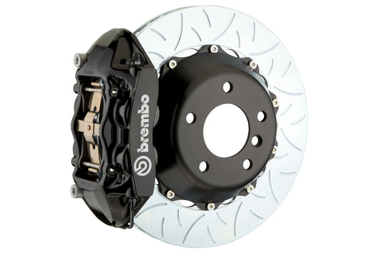 Brembo GT Systems 4 Piston Rear Big Brake Kit Black Slotted Rotors - 2008-2014 Subaru STI / 2010-2014 Legacy GT/3.6