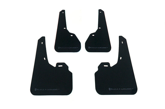 Rally Armor UR Mudflaps Black Urethane Grey Logo - 2010-2013 MazdaSpeed3