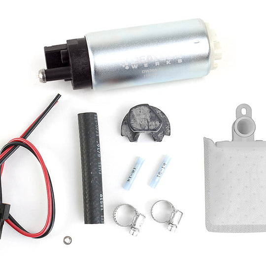 DeatschWerks DW300 Series Fuel Pump w/ Install Kit - Nissan Models (inc. 1989-1994 240SX)