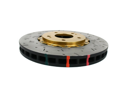DBA 5000 Series Drilled/Slotted Rotor Single Front Gold - 2003-2006 Mitsubishi Evo 8/9