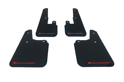 Rally Armor UR Mudflaps Black Urethane Red Logo - 2010-2013 Subaru Outback