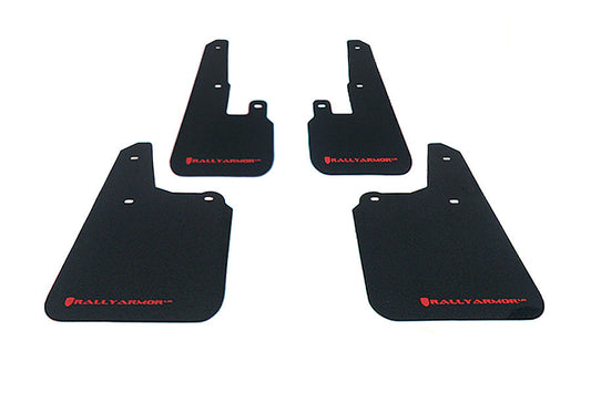 Rally Armor UR Mudflaps Black Urethane Red Logo - 2010-2013 Subaru Outback