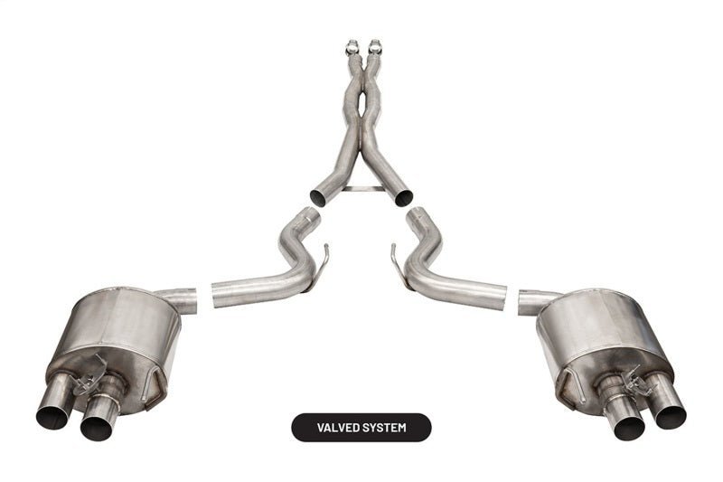 Corsa 2015 - 2020 Ford Mustang GT350/R 5.2L V8 Dual Rear Cat - Back - Stainless Dual Rear Exit - 4thto5thAutomotive