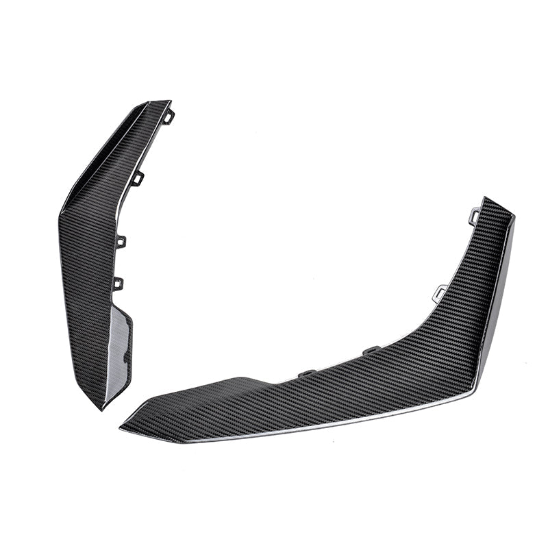 2019-24 Camaro ZL1 1LE Dry Cabon Fiber Front Air Duct Bezels & Canard Dive Planes