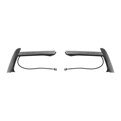 2020-Up Corvette C8 DRY CARBON FIBER Sequential LED DRL Light Bar Bezel Insert