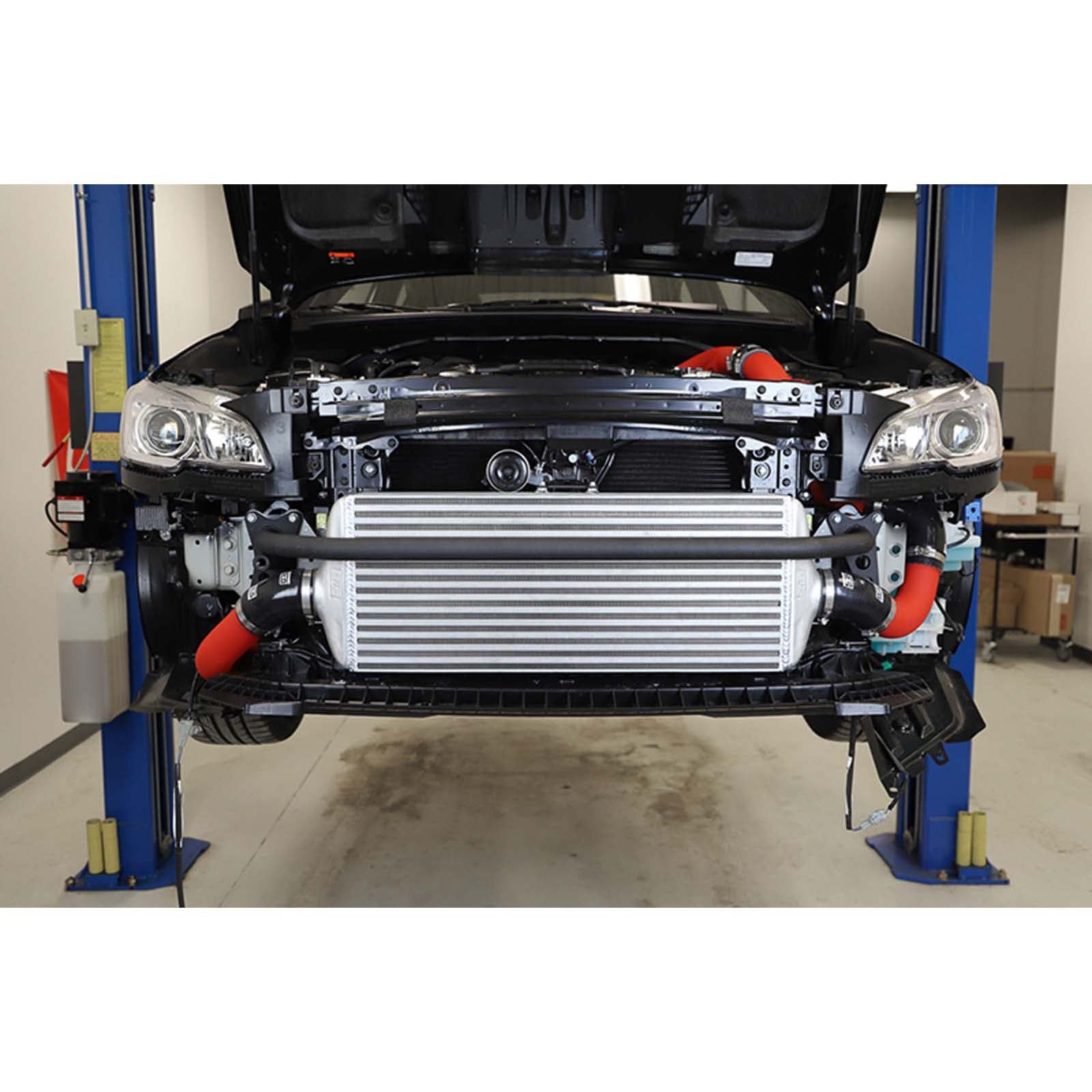 GrimmSpeed Front Mount Intercooler Kit Silver Core w/ Red Piping - 2015-2021 Subaru WRX