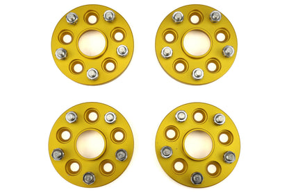 ISC Suspension 5x100 to 5x114.3 15mm Wheel Adapters Gold - Subaru Models (inc. 2002-2014 WRX)