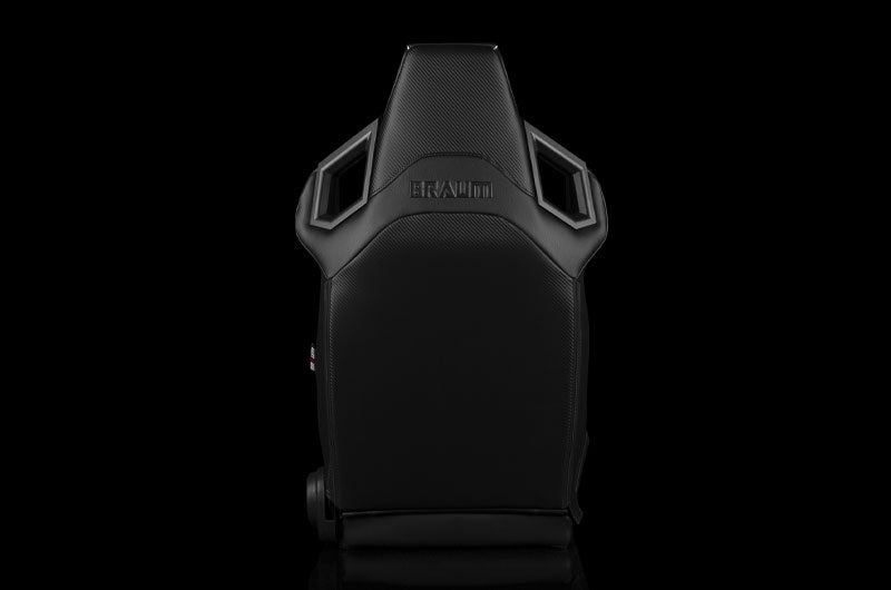 Braum Alpha X Series Sport Seats - Black & Black Stitching - Low Base Version - Universal