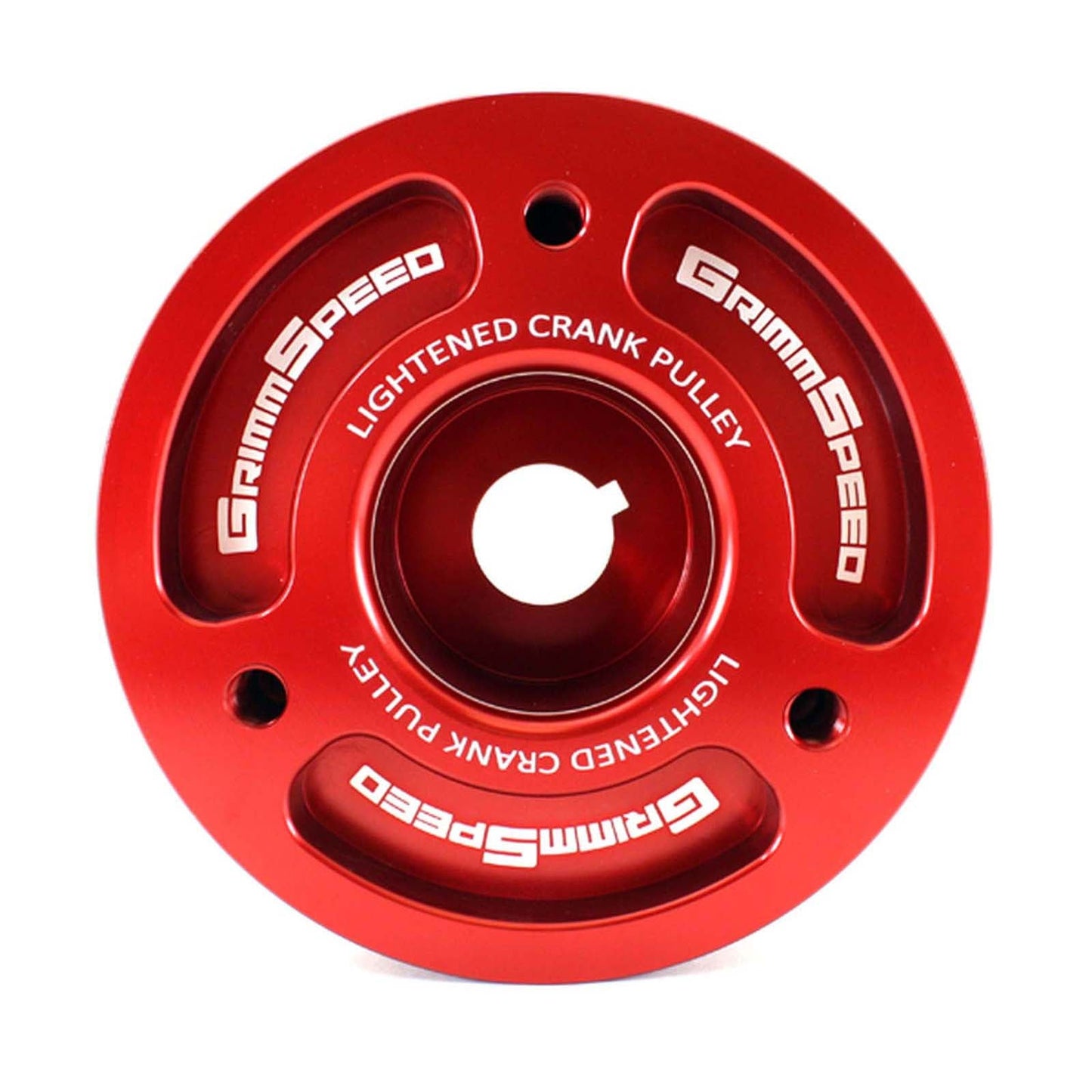 GrimmSpeed Lightweight Crank Pulley Red - Subaru Models (inc. 2002-2014 WRX / 2004+ STI)