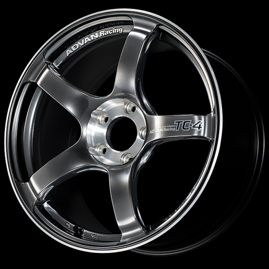 Advan TC-4 SE 18x9.5" +35 Offset 5-114.3 73mm Bore Wheel in Racing Hyper Black & Diamond Cut